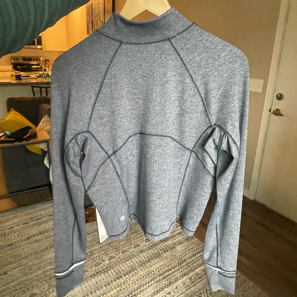 NWT It’s Rulu Run Cropped Half Zip *Ribbed - Picture 2 of 6